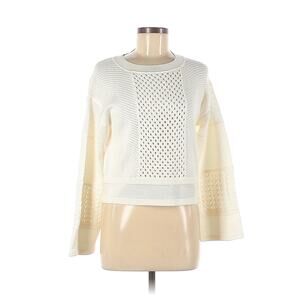 Club Monaco Open-Knit Pullover Sweater Ivory - M